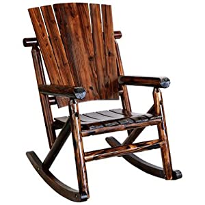 13. United General Supply Natural Organic Char-Log Wood Single Rocker