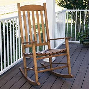 4. Mainstays` Outdoor Rocking Chair, Brown